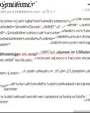 Il morbillo e i focolai epidemici