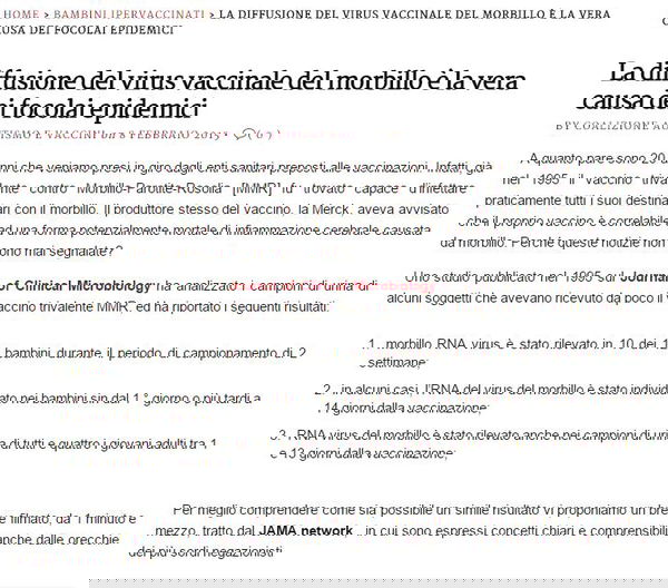 Il morbillo e i focolai epidemici
