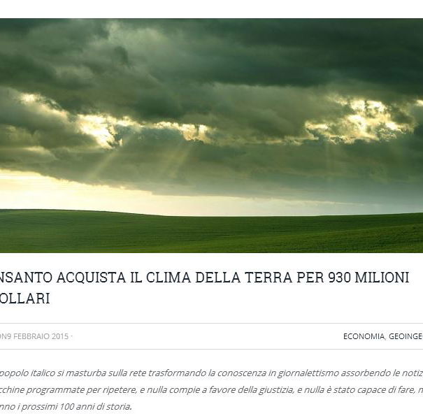 Monsanto acquista il Clima della Terra? article-post
