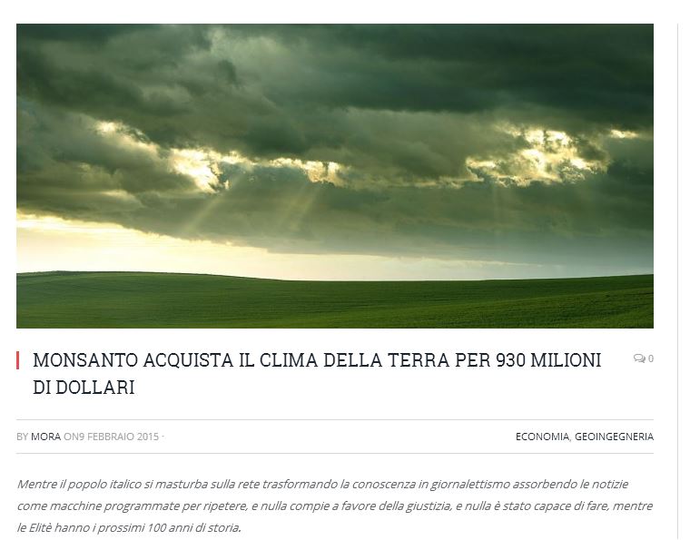 Monsanto acquista il Clima della Terra? article-post