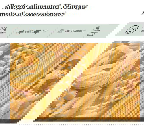 Pierluigi, allergie e intolleranze