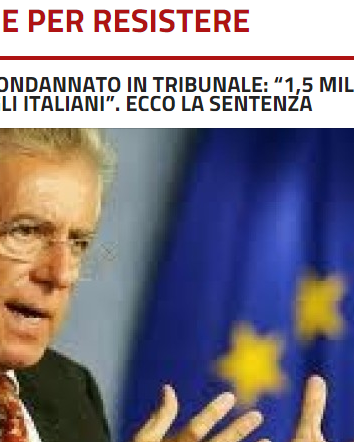 Monti condannato in tribunale