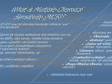 Sensibilità chimica multipla e raccolte fondi article-post