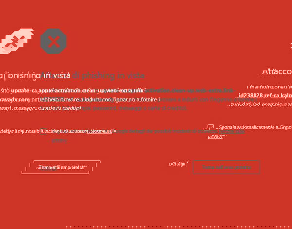 Tentativo di phishing utenti Apple