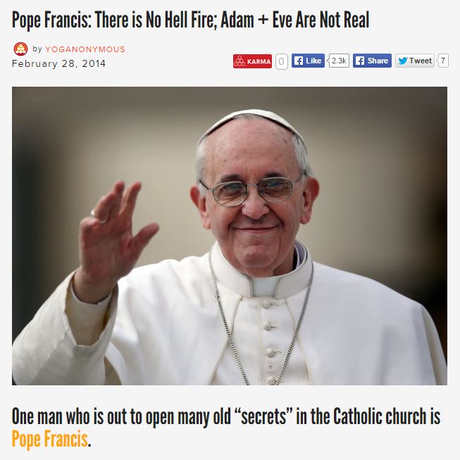Papa Francesco e le bufale sul web… article-post