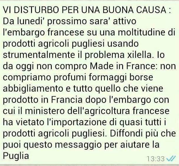 Boicottare la Francia per fermare Xylella article-post