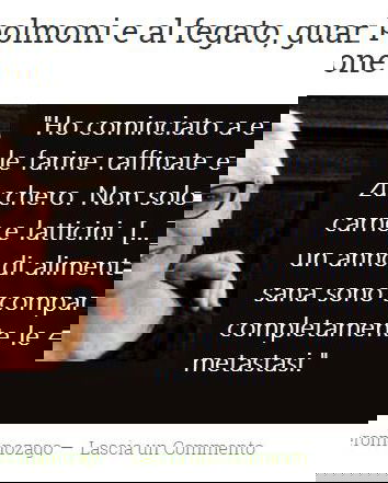 Padre Romano Zago e l’alimentazione