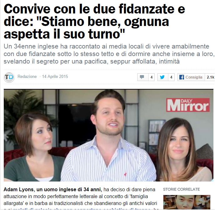 L’uomo con due fidanzate e un business sulla seduzione article-post