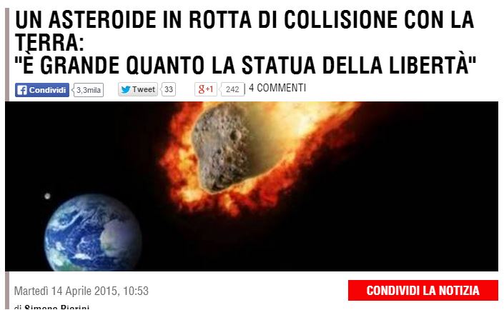 Asteroide fa rotta verso la terra? article-post