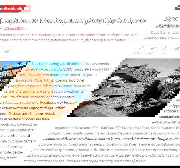 Il padiglione del Nepal e la solidarietà!