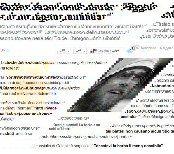 Batteri fecali nella barba?