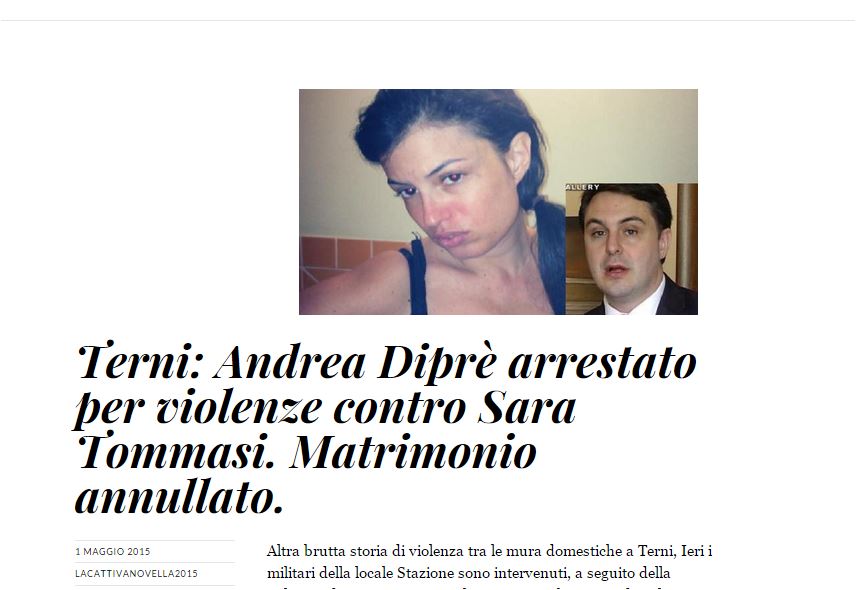 Sara Tommasi, Andrea Dipré e l’esibizionismo da web article-post