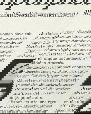 Perdere una gamba per colpa di un assorbente interno