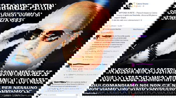 Le moschee, Putin e Catena Umana