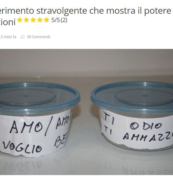 Il potere delle intenzioni (Masaru Emoto 2 – la rivincita) article-post