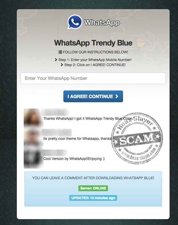 Whatsapp Trendy Blue?