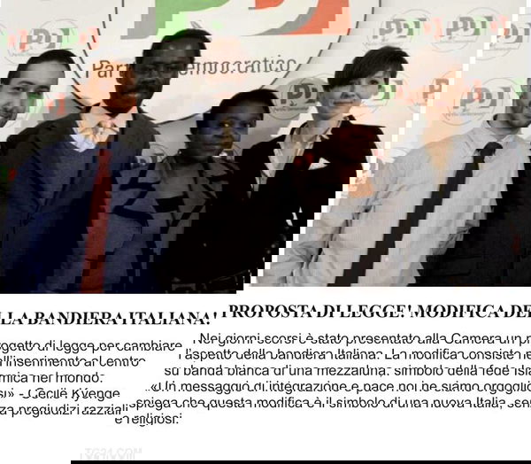 La mezzaluna sulla bandiera italiana