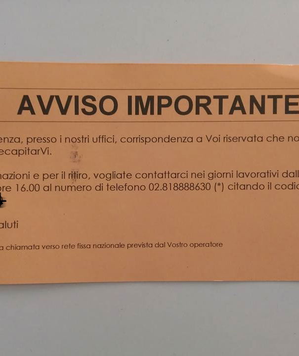 L’avviso di “corrispondenza in giacenza” article-post