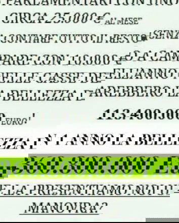 I parlamentari e i conti della serva