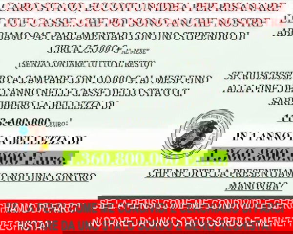 I parlamentari e i conti della serva