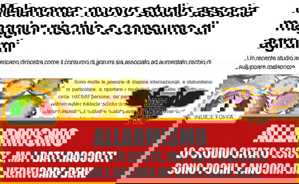 Più mangi agrumi più rischi un melanoma?