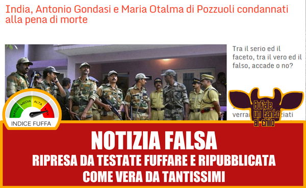 Italiani condannati a morte in India