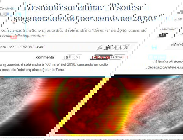 Il sole si spegnerà del 60 per cento nel 2030