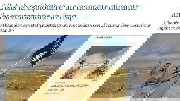 L’ISIS ha fatto esplodere un bebè?