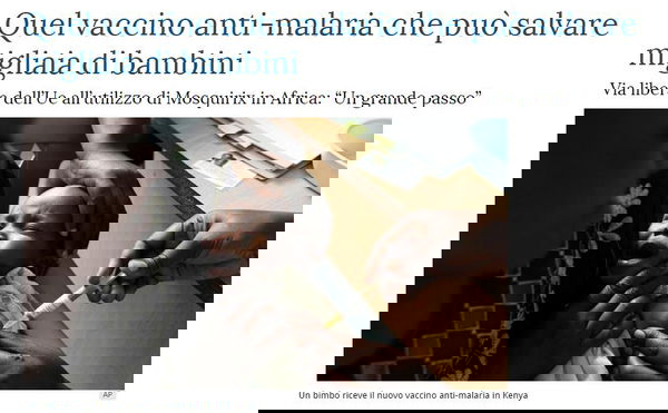 Il vaccino anti malaria = genocidio di massa?