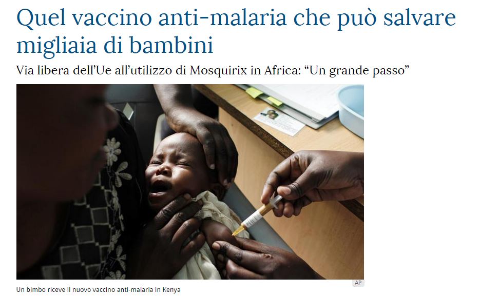 Il vaccino anti malaria = genocidio di massa? article-post