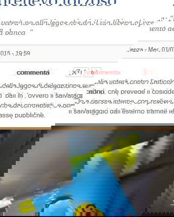 Il bail in, ovvero il prelievo forzoso