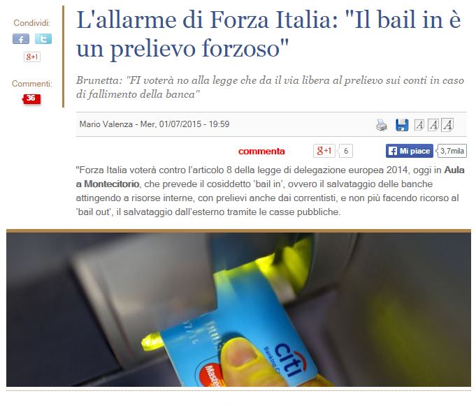 Il bail in, ovvero il prelievo forzoso article-post