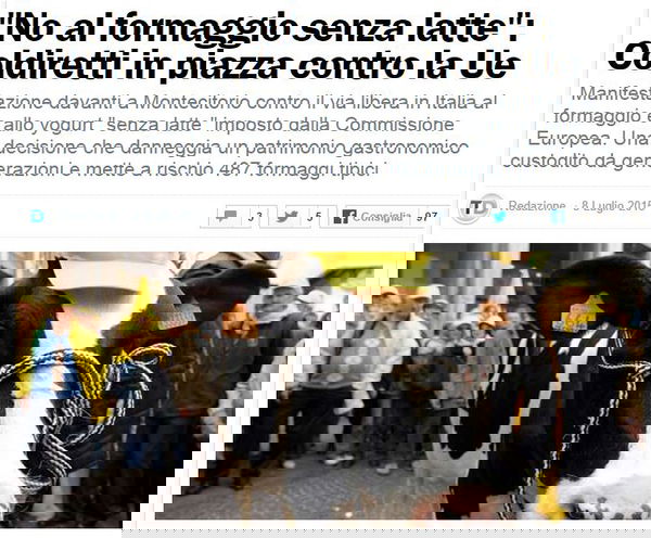 Il formaggio senza latte ci seppellirà?