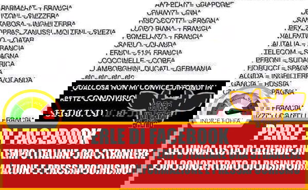 Piccole perle di Facebook: le aziende non più italiane