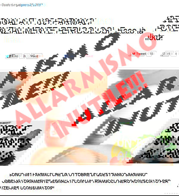 I 105 farmaci sotto controllo!