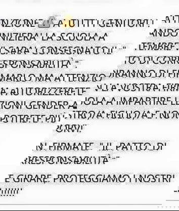 Il patto di corresponsabilità e i gender