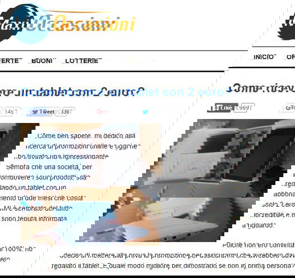 Tablet a due euro con Maxi Occasioni