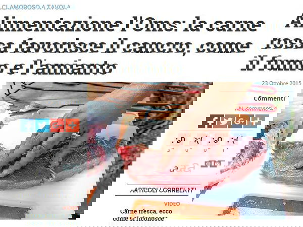 Carne rossa? Cancerogena!