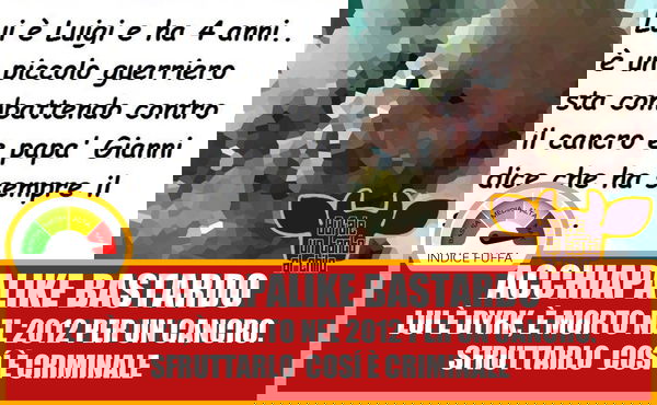 Usare i bambini malati per guadagnare like