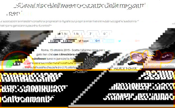 Halloween, i gatti neri e lo pseudogiornalismo