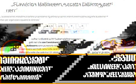 Halloween, i gatti neri e lo pseudogiornalismo article-post