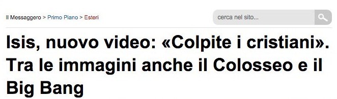 Il Big Bang e le minacce dei terroristi DAESH article-post
