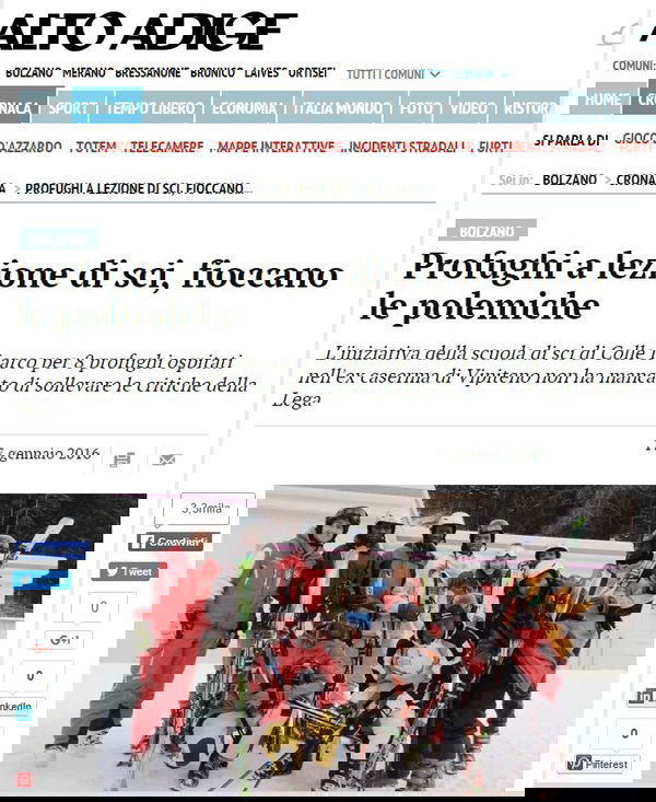 XENOFOBIA: La settimana bianca ai negri