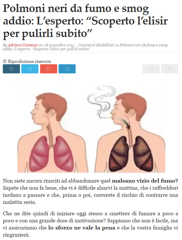 L’elisir dell’esperto contro smog e fumo?