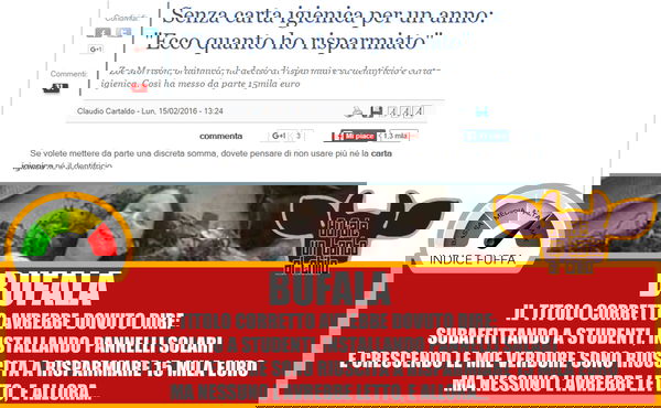 Risparmia 15mila euro di carta igienica