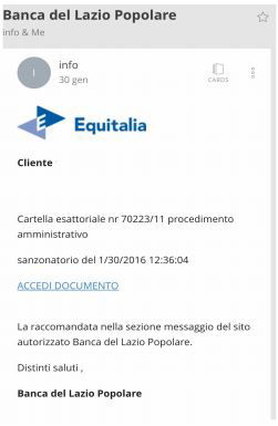 La Mail di Banca del Lazio Popolare che vorrebbe colpire laddove fa più paura