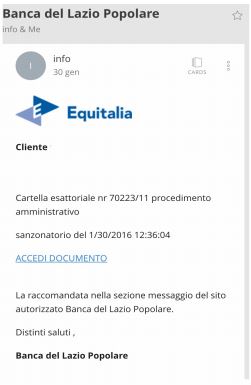 La Mail di Banca del Lazio Popolare che vorrebbe colpire laddove fa più paura
