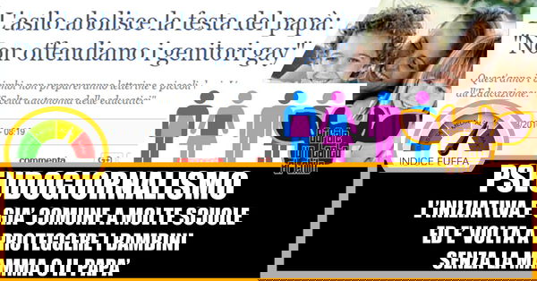 La festa del papà abolita per non offendere i gay