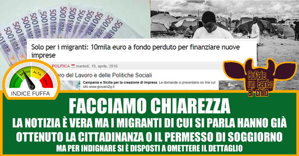 10mila euro ai giovani migranti disoccupati