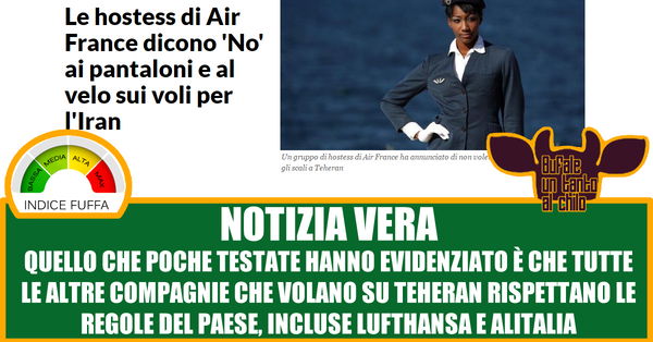 Le hostess di Air france e il velo